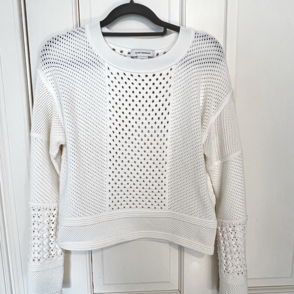 Club Monaco brand new white sweater